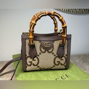 Gucci Diana Mini Tote – Jumbo GG Canvas